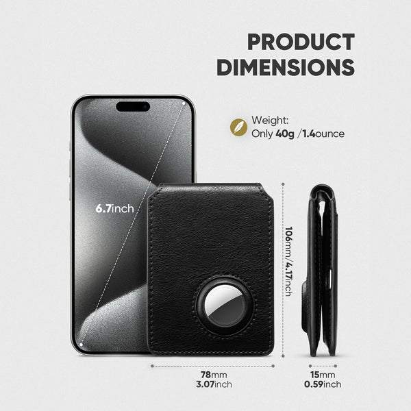 VW127-Smart Slim RFID Blocking Wallet with AirTag Holder