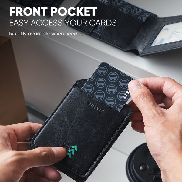 VW127-Smart Slim RFID Blocking Wallet with AirTag Holder
