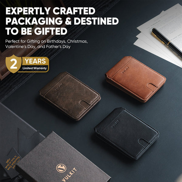 VW127-Smart Slim RFID Blocking Wallet with AirTag Holder