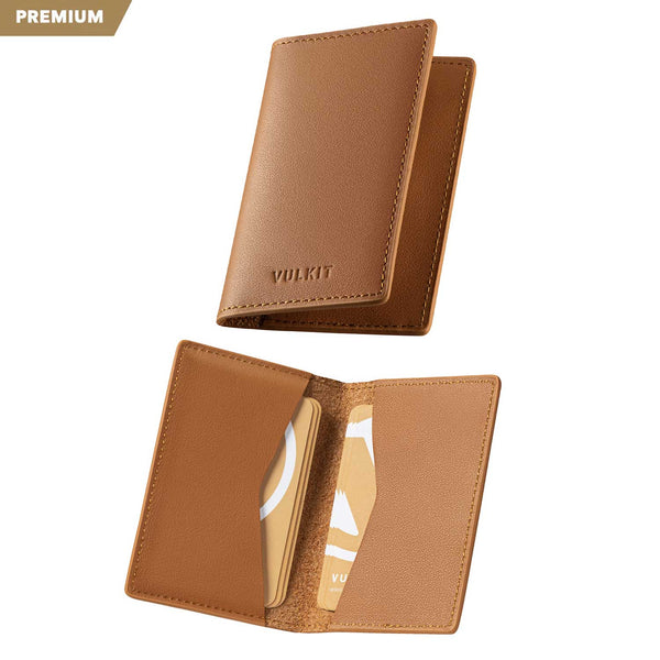 VBC100P- Crazy Horse Genuine Leather, 2 Sided Slim Business Card Holder, Up to Hold 20 Cards