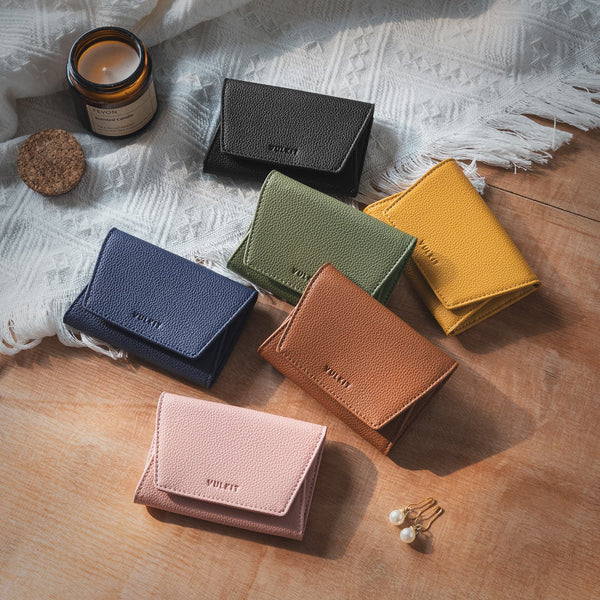 VBC105 - Top-Grain Leather Minimalist Wallet with RFID Protection, 3 Card Slots,ID Window