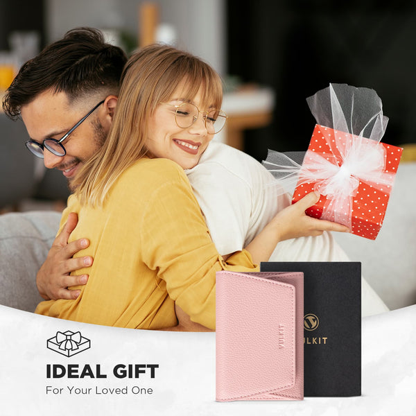 VBC105 - Top-Grain Leather Minimalist Wallet with RFID Protection, 3 Card Slots,ID Window