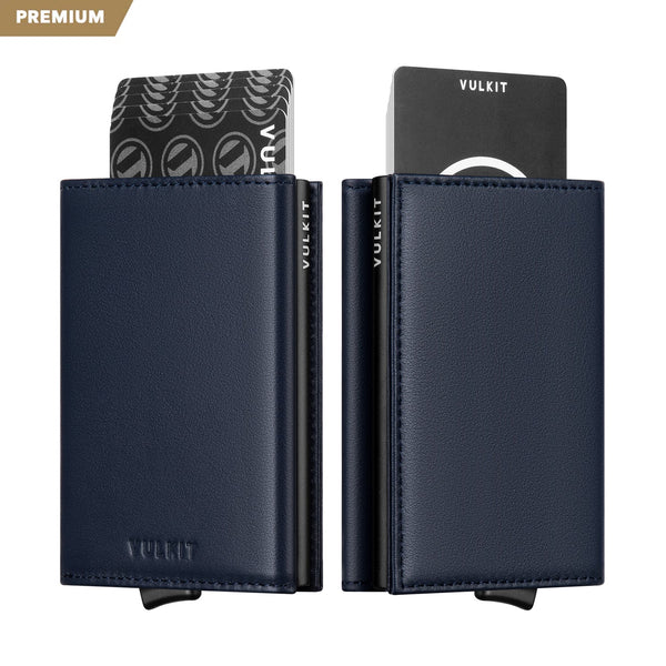 VC208P- Genuine Leather, Without Back Zipper Slot, Magnetic Strip Closure Tri-fold Wallet