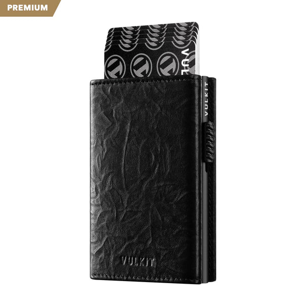 VC302P-Numbered Limited Edition, Genuine Leather,  RFID Blocking, Back Zipper Slot, Magnetic Strip Closure Tri-fold Wallet