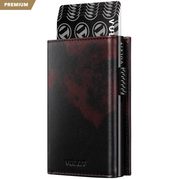 VC302P-Numbered Limited Edition, Genuine Leather,  RFID Blocking, Back Zipper Slot, Magnetic Strip Closure Tri-fold Wallet