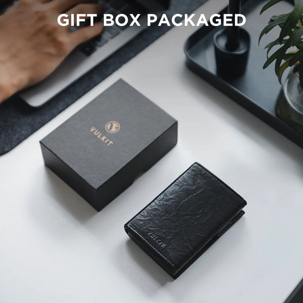 VC302P-Numbered Limited Edition, Genuine Leather,  RFID Blocking, Back Zipper Slot, Magnetic Strip Closure Tri-fold Wallet