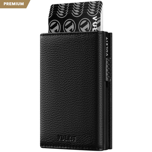 VC302P- Genuine Leather, Side Slider Mechanism, Back Zipper Slot, Magnetic Strip Closure Tri-fold Wallet