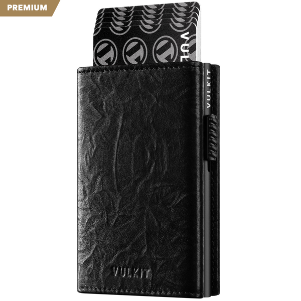 VC302P- Genuine Leather, Side Slider Mechanism, Back Zipper Slot, Magnetic Strip Closure Tri-fold Wallet