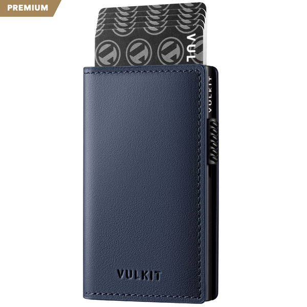 VC305P - Slim Leather Pop-Up Card Holder Wallet , RFID Blocking, Holds 11 Cards & Cash