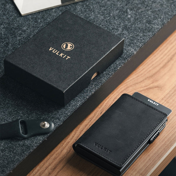 VC305P - Slim Leather Pop-Up Card Holder Wallet , RFID Blocking, Holds 11 Cards & Cash