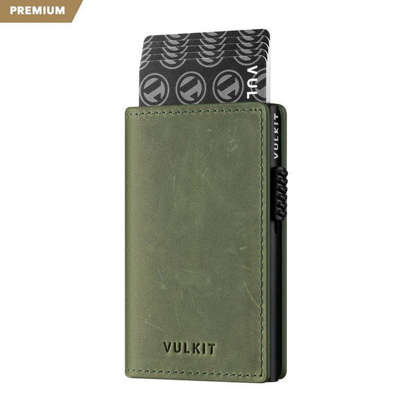VC305P - Slim Leather Pop-Up Card Holder Wallet , RFID Blocking, Holds 11 Cards & Cash