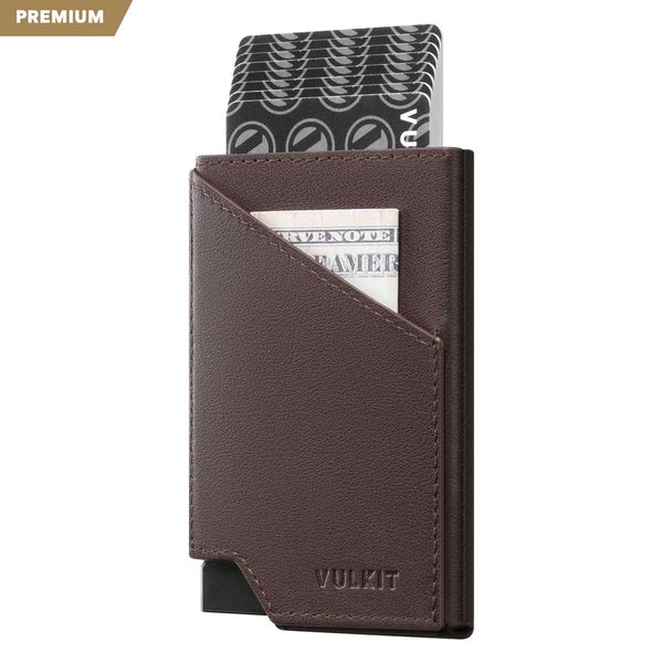 VC401P - RFID Blocking Genuine Leather Pop-Up Card Wallet