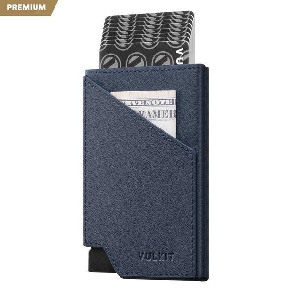 VC401P - RFID Blocking Genuine Leather Pop-Up Card Wallet