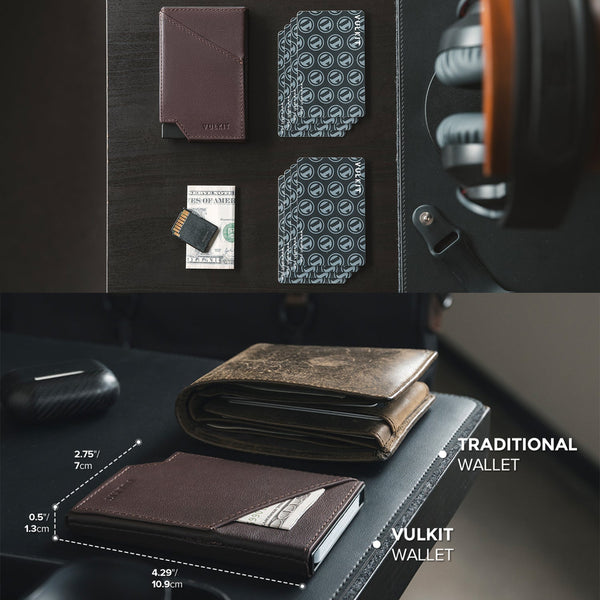 VC401P - RFID Blocking Genuine Leather Pop-Up Card Wallet