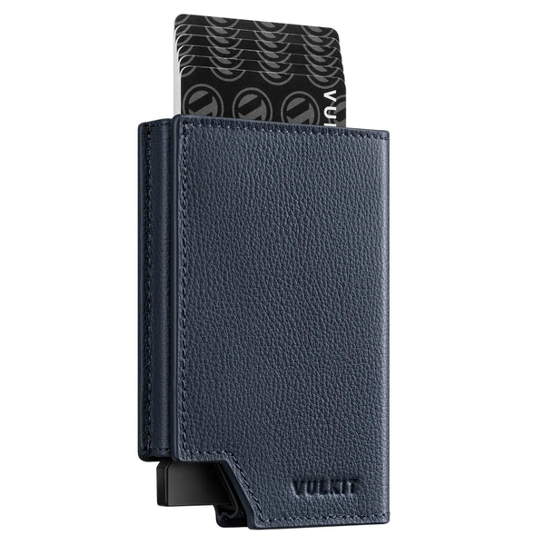VC402P- New Patented Genuine Leather RFID Pop-Up Wallet