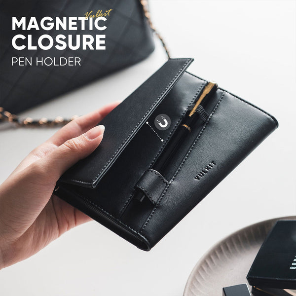 VPW105- RFID Blocking Leather Passport Holder Wallet with Lanyard