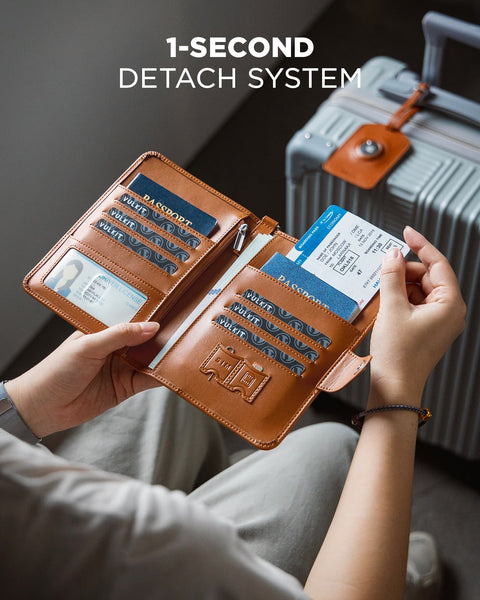 VPW108 -All-in-One Travel Wallet with AirTag Slot & RFID Protection