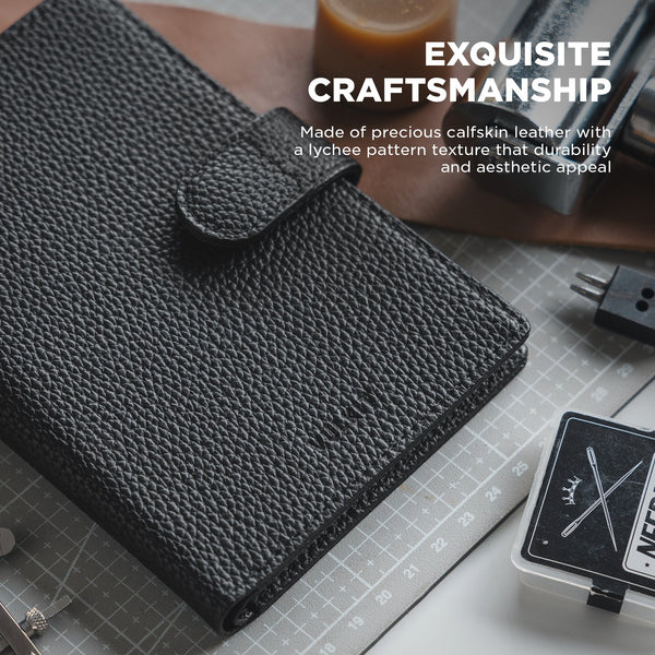 VPW110 - Leather Passport Holder for 2 Passports, RFID Blocking, ID Window, Cash Pocket, and Magnetic Closure