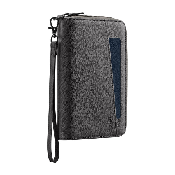 VPW112 - Travel Passport Wallet RFID Blocking with Wrist Strap