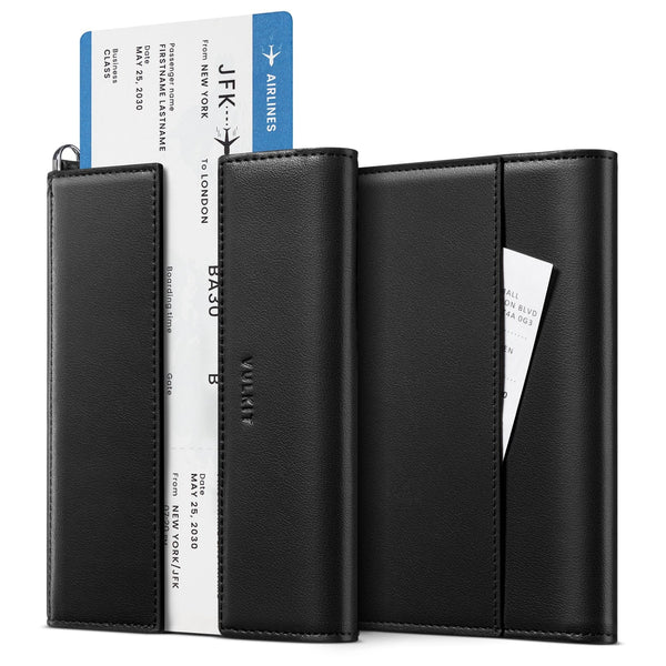 VPW115-RFID-Blocking Multi-Functional Travel Passport Organizer Wallet