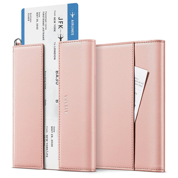 VPW115-RFID-Blocking Multi-Functional Travel Passport Organizer Wallet