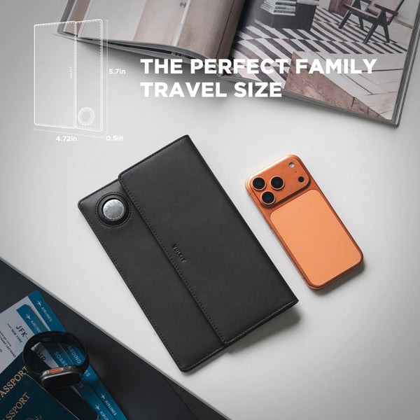 VPW116-Compact Family Travel Document Holder (AirTag Compatible + RFID Blocking)