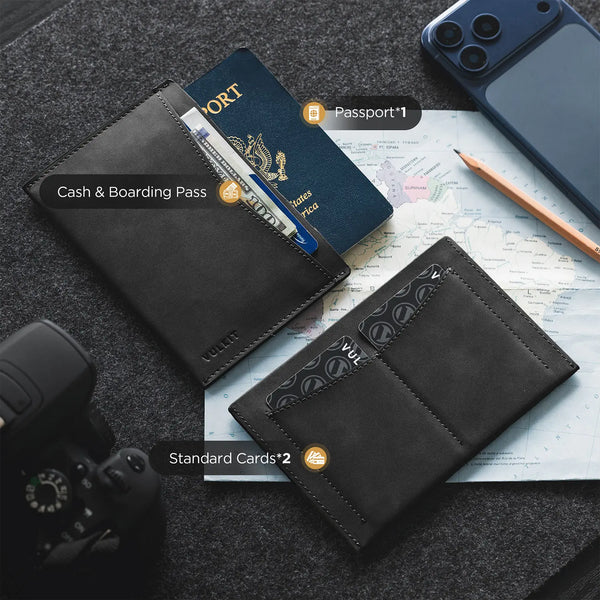 VPW117 - Ultra-Slim Leather Passport Cover with RFID Protection