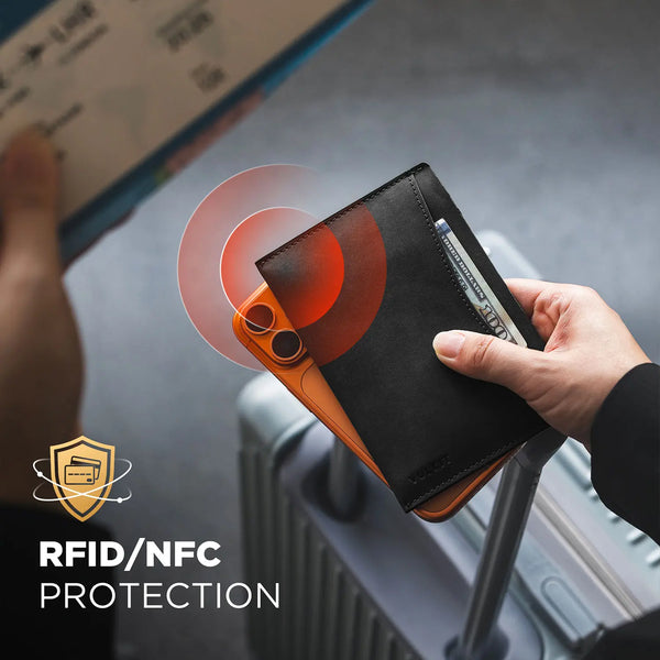 VPW117 - Ultra-Slim Leather Passport Cover with RFID Protection