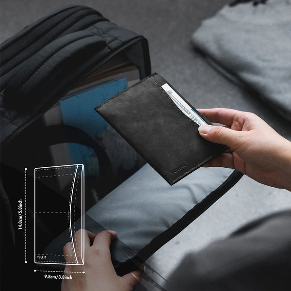 VPW117 - Ultra-Slim Leather Passport Cover with RFID Protection