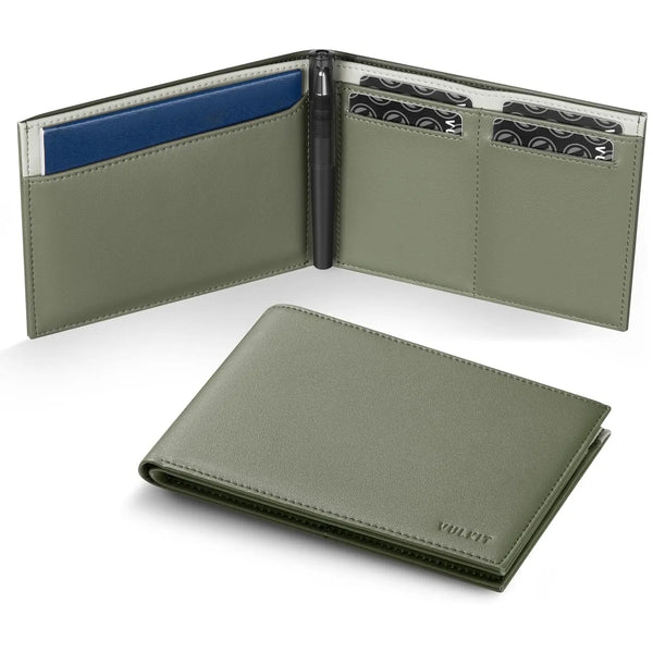 VPW119 - Slim Leather Passport Wallet with RFID Protection