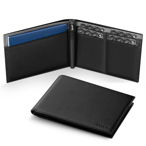 VPW119 - Slim Leather Passport Wallet with RFID Protection