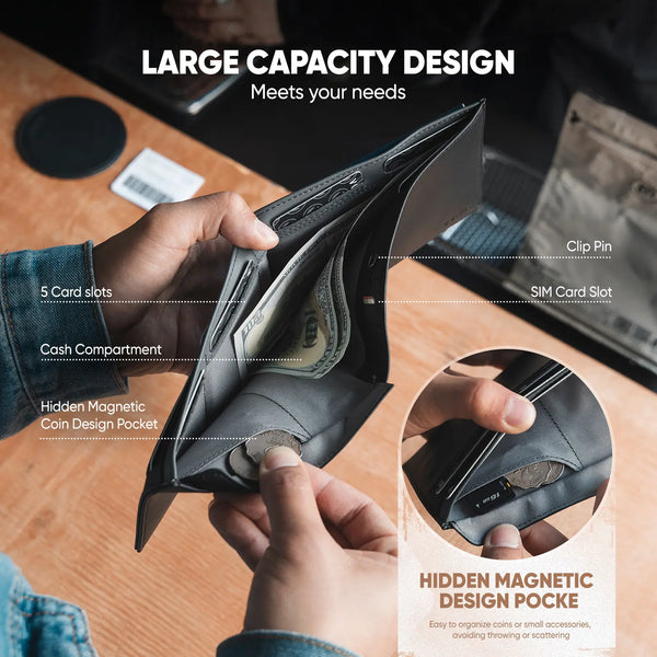 VPW119 - Slim Leather Passport Wallet with RFID Protection