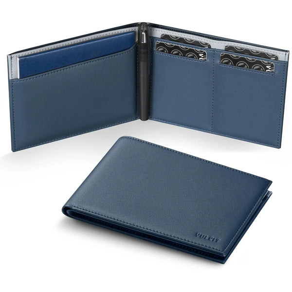 VPW119 - Slim Leather Passport Wallet with RFID Protection