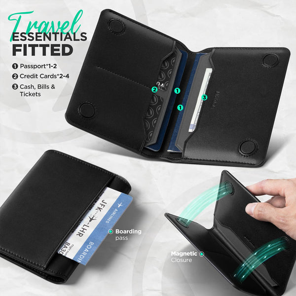 VPW120 - Slim Passport Wallet with RFID Protection