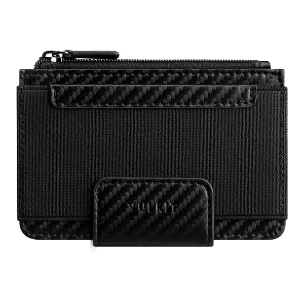 VW110- Palm-size Bifold Wallet with a Zipper Pocket & an Elastic Slot