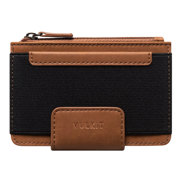 VW110- Palm-size Bifold Wallet with a Zipper Pocket & an Elastic Slot