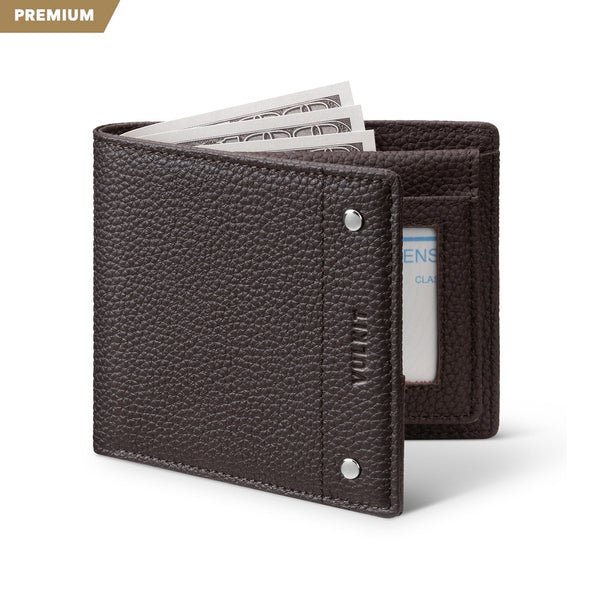 VW119P - Ultra-thin RFID Blocking Genuine Leather Bi-fold Wallet