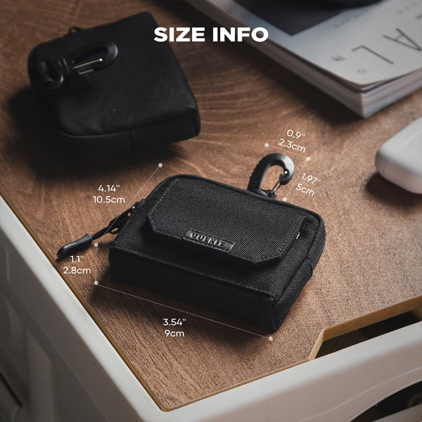 VW121 - RFID Blocking Credit Card Wallet with Lobster Clasp, Water-Resistant Oxford Cloth Holder for Travel