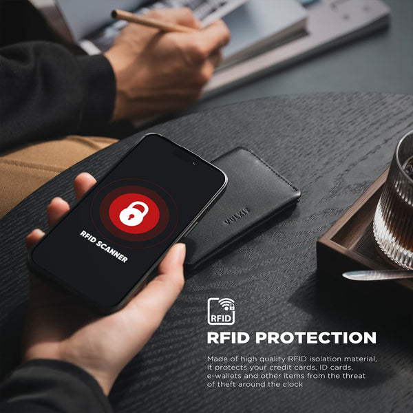VW122- Slim Leather RFID Card Holder