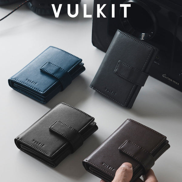 VW126-Mens Leather Trifold Wallet with Airtag Card Case and Magnetic Closure