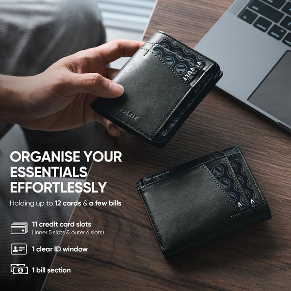 VW133 - Leather RFID Card Holder for Cards & Cash