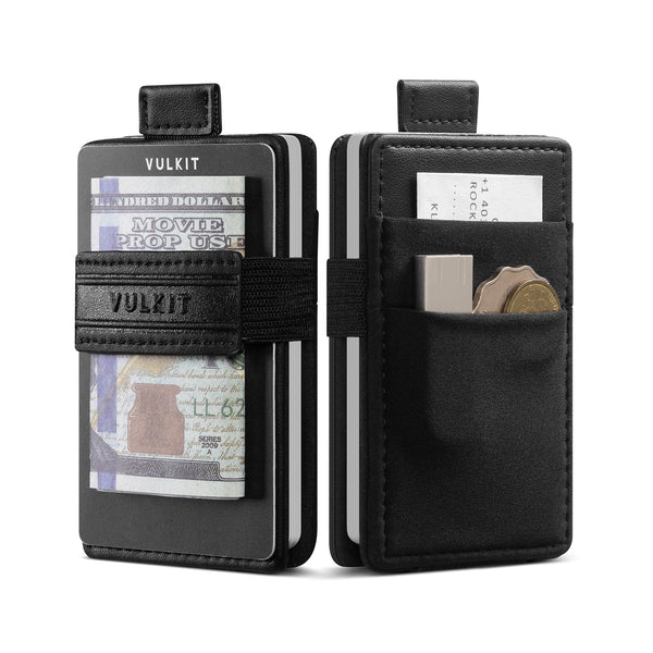 VW135 - Minimalist Leather Wallet for Men – RFID Blocking, Quick-Access Pull Tab, Cash & Card Holder