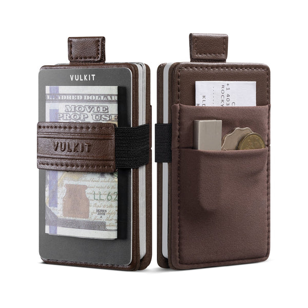 VW135 - Minimalist Leather Wallet for Men – RFID Blocking, Quick-Access Pull Tab, Cash & Card Holder