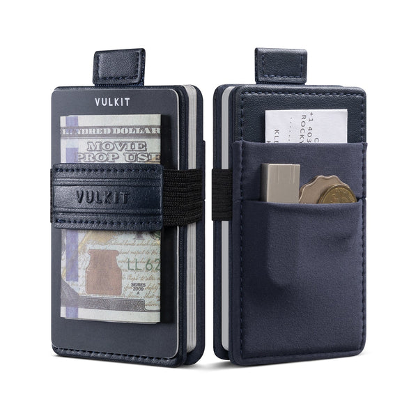 VW135 - Minimalist Leather Wallet for Men – RFID Blocking, Quick-Access Pull Tab, Cash & Card Holder