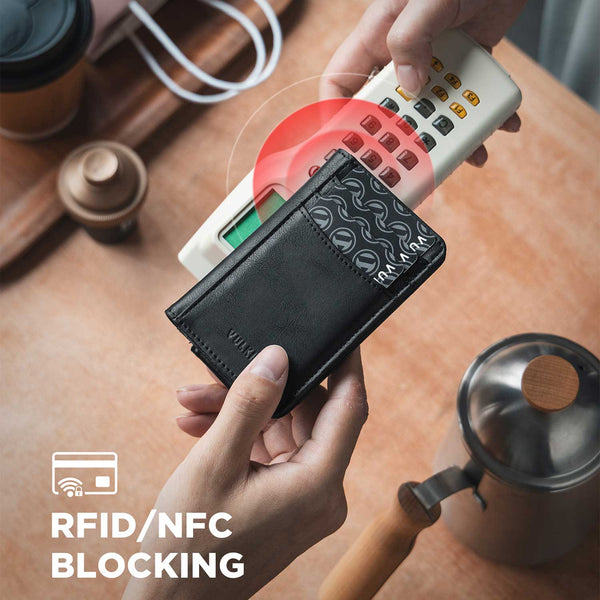 VW136 - Slim Leather RFID Wallet with Magnetic Money Clip