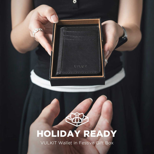 VW136 - Slim Leather RFID Wallet with Magnetic Money Clip