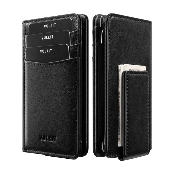 VW136 - Slim Leather RFID Wallet with Magnetic Money Clip