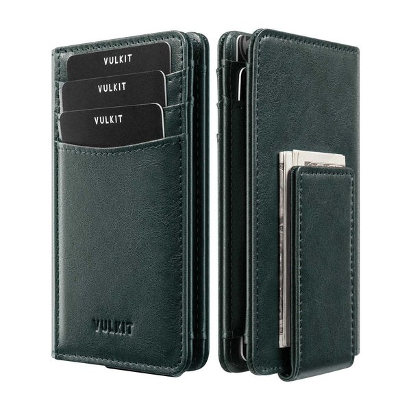 VW136 - Slim Leather RFID Wallet with Magnetic Money Clip