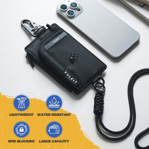 VW137- RFID Blocking Water-Resistant Outdoor Keychain Wallet