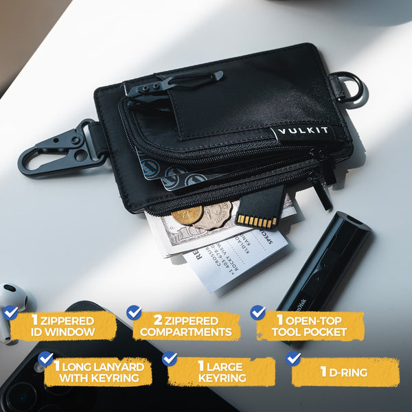 VW137- RFID Blocking Water-Resistant Outdoor Keychain Wallet